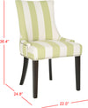 Safavieh Lester 19''H Awning Stripes Dining Chair-Silver Nail Heads Miulti Stripe and Espresso Furniture 