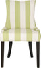 Safavieh Lester 19''H Awning Stripes Dining Chair-Silver Nail Heads Miulti Stripe and Espresso Furniture main image