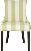 Safavieh Lester 19''H Awning Stripes Dining Chair-Silver Nail Heads Miulti Stripe and Espresso Furniture main image