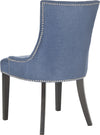 Safavieh Lester 19''H Dining Chair-Silver Nail Heads Blue and Espresso Furniture 