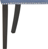 Safavieh Lester 19''H Dining Chair-Silver Nail Heads Blue and Espresso Furniture 