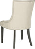 Safavieh Lester 19''H Dining Chair-Silver Nail Heads Antique Gold and Espresso Furniture 
