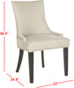 Safavieh Lester 19''H Dining Chair-Silver Nail Heads Antique Gold and Espresso Furniture 