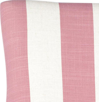 Safavieh Lester 19''H Awning Stripes Dining Chair-Silver Nail Heads Pink and White Espresso Furniture 