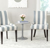 Safavieh Lester Awning Stripes Dining Chair-Silver Nail Heads Grey and White Espresso  Feature