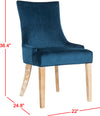 Safavieh Lester 19''H Dining Chair Navy and White Wash Furniture 