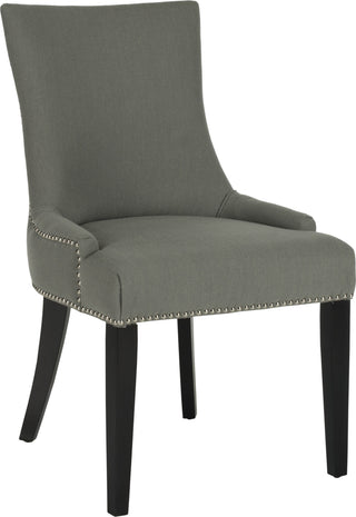 Safavieh Lester 19''H Dining Chair-Silver Nail Heads Granite and Espresso Furniture 