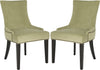 Safavieh Lester 19''H Dining Chair (SET Of 2)-Brass Nail Heads Mint and Espresso Furniture 