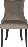 Safavieh Lester 19''H Dining Chair (SET Of 2)-Nickel Nail Headd=S Mushroom and Espresso Furniture main image