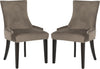 Safavieh Lester 19''H Dining Chair (SET Of 2)-Nickel Nail Headd=S Mushroom and Espresso Furniture 