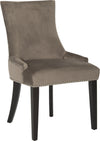 Safavieh Lester 19''H Dining Chair (SET Of 2)-Nickel Nail Headd=S Mushroom and Espresso Furniture 