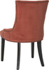 Safavieh Lester 19''H Dining Chair (SET Of 2)-Brass Nail Heads Rust and Espresso Furniture 
