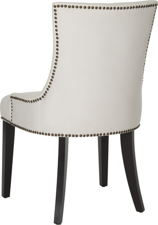 Safavieh Lester 19''H Dining Chair (SET Of 2)-Brass Nail Heads White and Espresso Furniture 