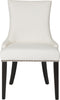 Safavieh Lester 19''H Dining Chair (SET Of 2)-Brass Nail Heads White and Espresso Furniture main image