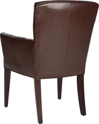 Safavieh Dale Arm Chair Brown and Cherry Mahogany Furniture 