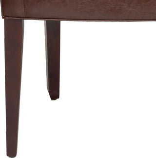 Safavieh Dale Arm Chair Brown and Cherry Mahogany Furniture 