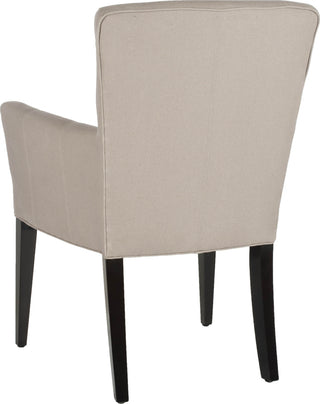 Safavieh Dale Arm Chair Taupe and Espresso Furniture 