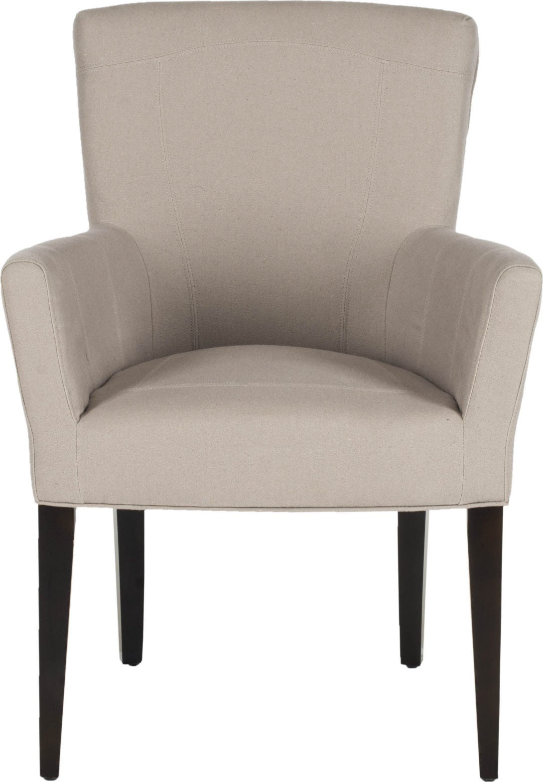 Safavieh Dale Arm Chair Taupe and Espresso Furniture main image