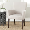 Safavieh Dale Arm Chair Taupe and Espresso  Feature