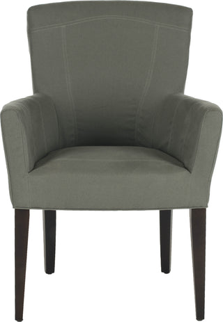 Safavieh Dale Arm Chair Sea Mist and Espresso Furniture main image