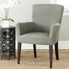 Safavieh Dale Arm Chair Sea Mist and Espresso Furniture  Feature
