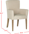 Safavieh Dale Arm Chair Hemp and White Wash Furniture 