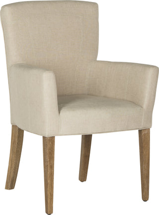 Safavieh Dale Arm Chair Hemp and White Wash Furniture 