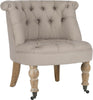 Safavieh Carlin Tufted Chair Taupe and White Wash Furniture 