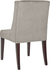 Safavieh Humphry 21''H Dining Chair (SET Of 2)-Silver Nail Heads Mushroom Taupe and Cherry Mahogany Furniture 