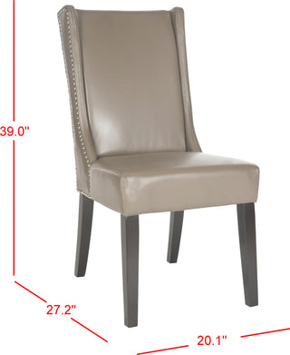 Safavieh Sher 19''H Side Chair (SET Of 2)-Silver Nail Heads Clay and Espresso Furniture 