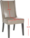 Safavieh Sher 19''H Side Chair (SET Of 2)-Silver Nail Heads Clay and Espresso Furniture 
