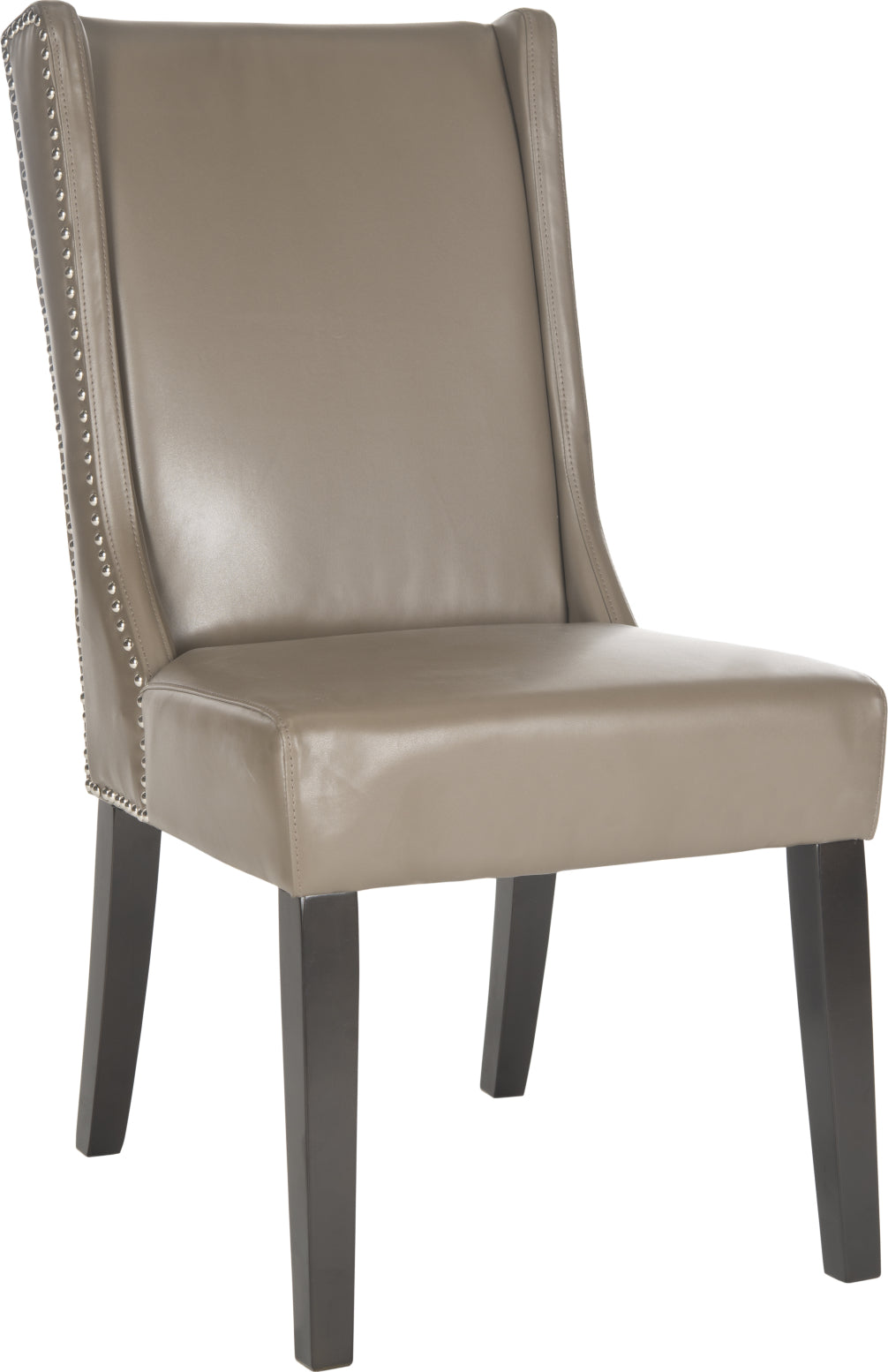 Safavieh Sher 19''H Side Chair (SET Of 2)-Silver Nail Heads Clay and Espresso Furniture main image