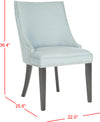 Safavieh Afton 20''H Side Chair (SET Of 2)-Silver Nail Heads Light Blue and Espresso Furniture 