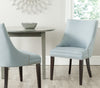 Safavieh Afton Side Chair (SET Of 2)-Silver Nail Heads Light Blue and Espresso  Feature