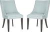 Safavieh Afton 20''H Side Chair (SET Of 2)-Silver Nail Heads Light Blue and Espresso Furniture 