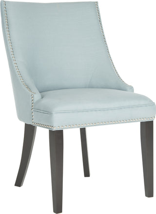 Safavieh Afton 20''H Side Chair (SET Of 2)-Silver Nail Heads Light Blue and Espresso Furniture 