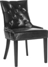 Safavieh Harlow 19''H Tufted Ring Chair (SET Of 2)-Silver Nail Heads Black and Espresso Furniture 