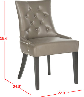 Safavieh Harlow 19''H Tufted Ring Chair (SET Of 2)-Silver Nail Heads Clay and Espresso Furniture 