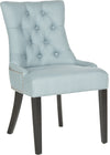 Safavieh Harlow 19''H Tufted Ring Chair (SET Of 2)-Silver Nail Heads Light Blue and Espresso Furniture 