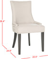 Safavieh Gretchen 20''H Side Chair (SET Of 2)-Silver Nail Heads Taupe and Espresso Furniture 