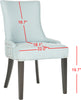 Safavieh Gretchen 20''H Side Chair (SET Of 2)-Silver Nail Heads Light Blue and Espresso Furniture 