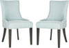 Safavieh Gretchen 20''H Side Chair (SET Of 2)-Silver Nail Heads Light Blue and Espresso Furniture 