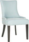 Safavieh Gretchen 20''H Side Chair (SET Of 2)-Silver Nail Heads Light Blue and Espresso Furniture main image