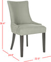 Safavieh Gretchen 20''H Side Chair (SET Of 2)-Silver Nail Heads Granite and Espresso Furniture 