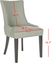 Safavieh Gretchen 20''H Side Chair (SET Of 2)-Silver Nail Heads Granite and Espresso Furniture 
