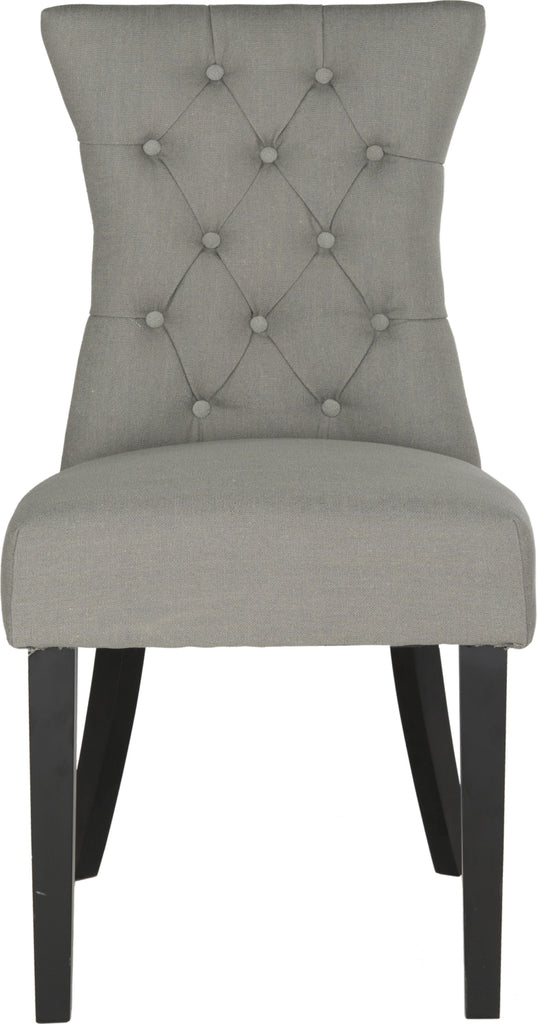 Safavieh Gretchen 21''H Tufted Side Chair (SET Of 2) Granite and Black Furniture main image