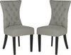Safavieh Gretchen 21''H Tufted Side Chair (SET Of 2) Granite and Black Furniture 