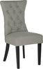 Safavieh Gretchen 21''H Tufted Side Chair (SET Of 2) Granite and Black Furniture 