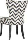Safavieh Jappic 20''H Ring Side Chair-Silver Nail Heads Navy and White Black Furniture 