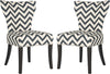 Safavieh Jappic 20''H Ring Side Chair-Silver Nail Heads Navy and White Black Furniture 